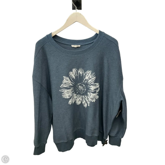 Sweatshirt Crewneck By Maurices In Blue, Size: 2x