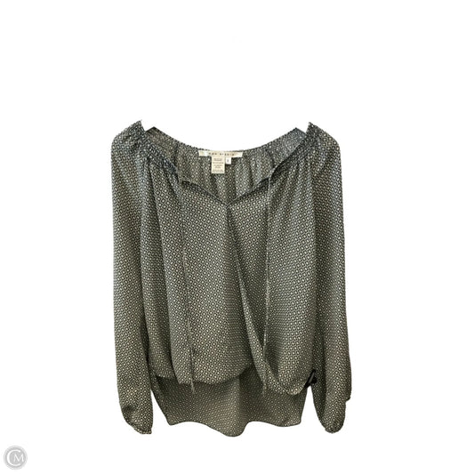 Top Long Sleeve By Max Studio In Blue & Cream, Size: S