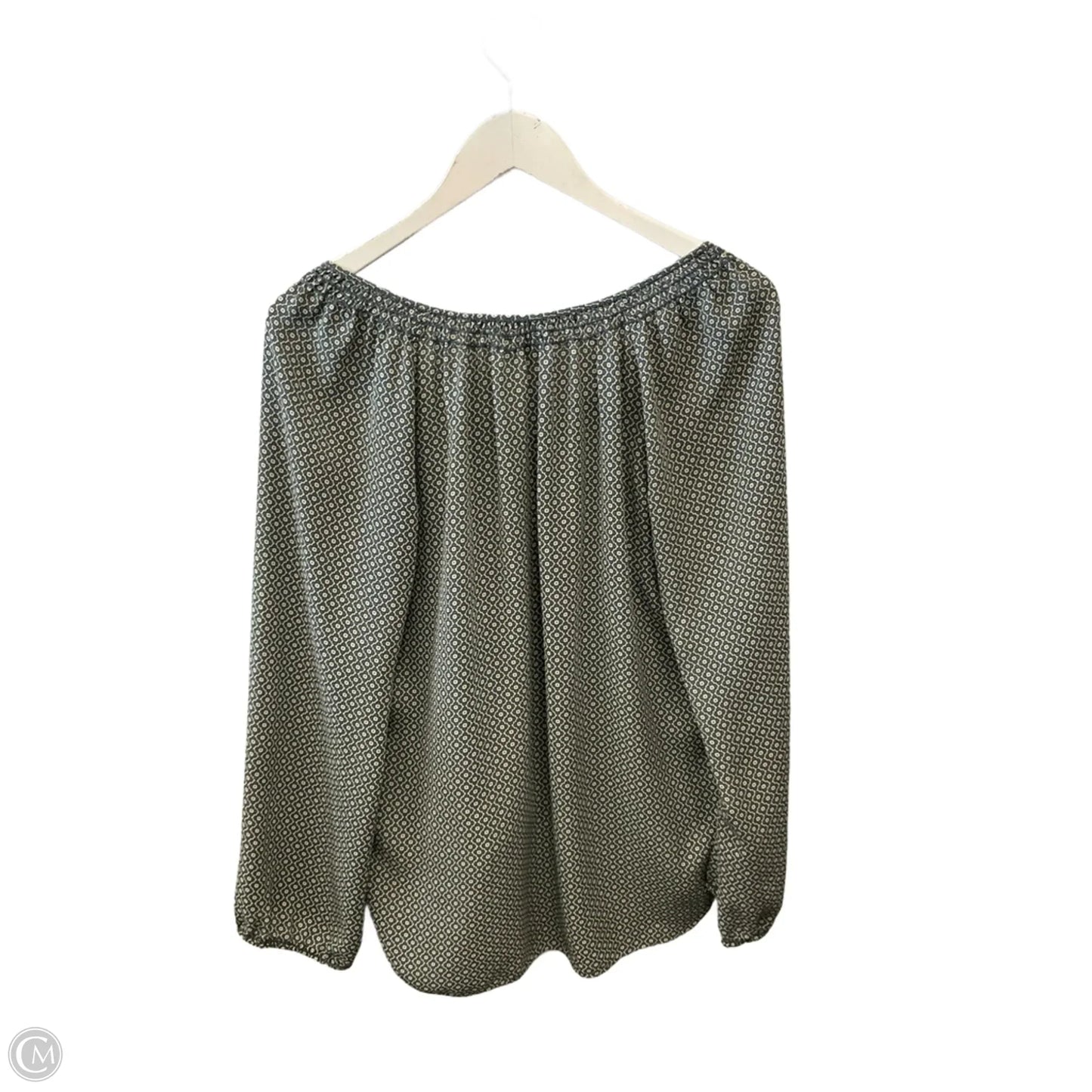 Top Long Sleeve By Max Studio In Blue & Cream, Size: S