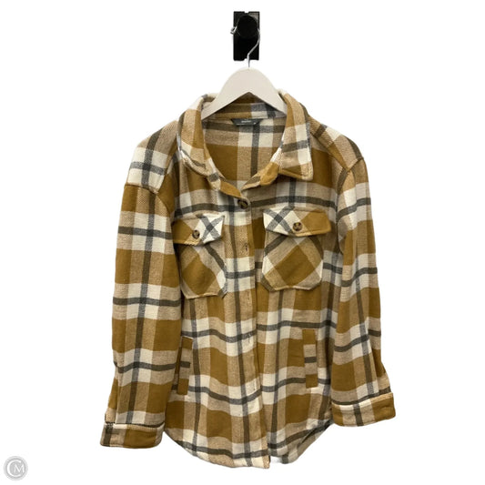 Jacket Shirt By Clothes Mentor In Plaid Pattern, Size: M