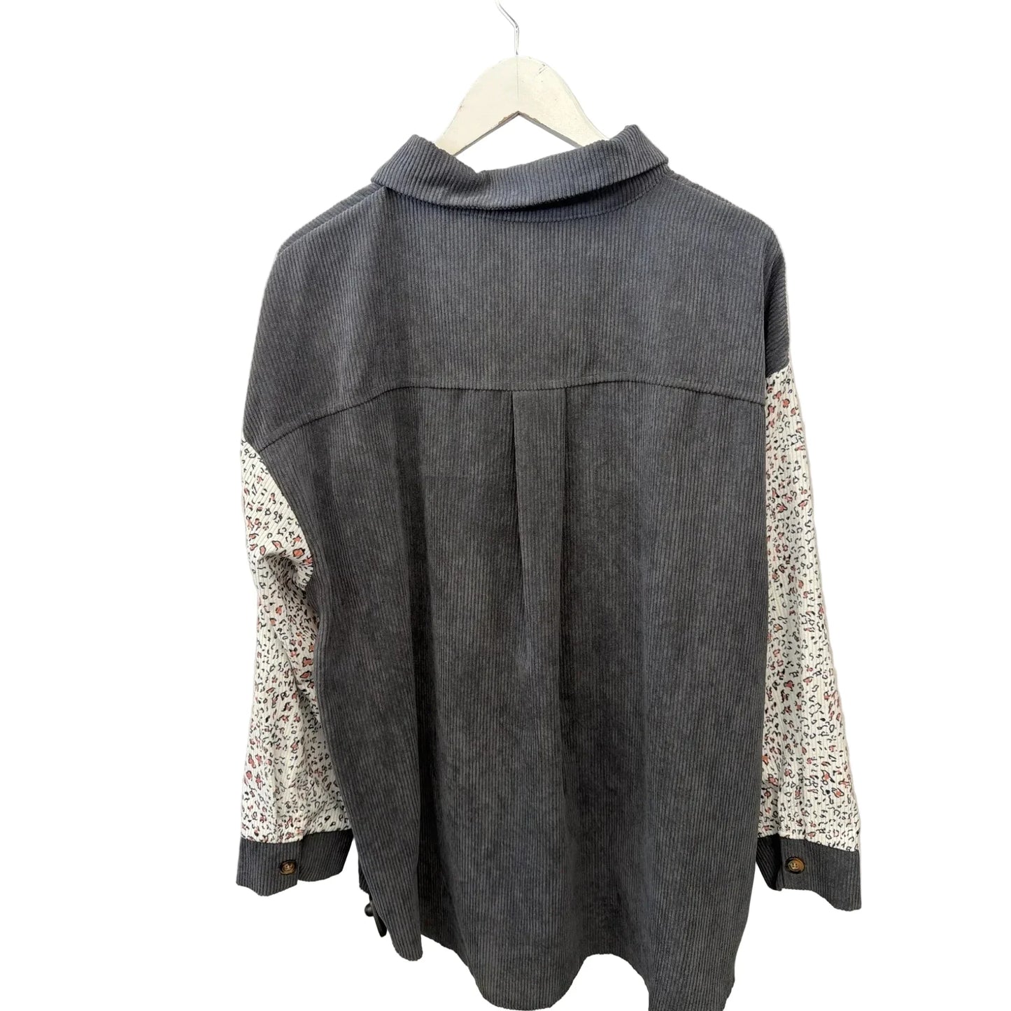 Top Long Sleeve By Shein In Grey, Size: 3x