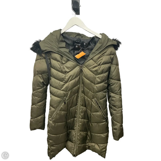Coat Puffer & Quilted By Tahari In Green, Size: S