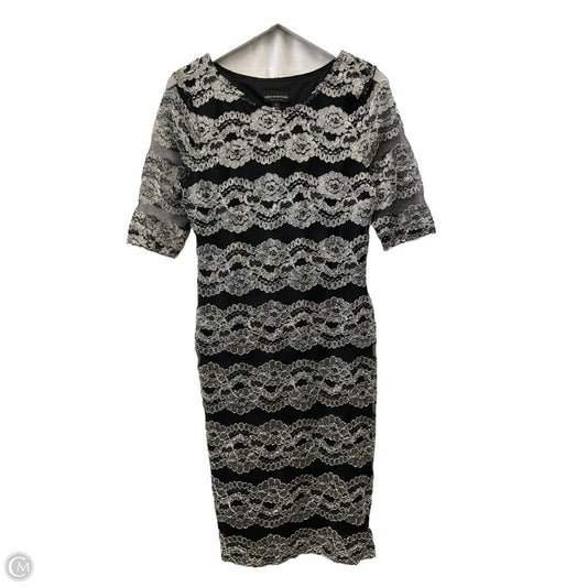 Dress Casual Short By Connected Apparel In Black & Silver, Size: M