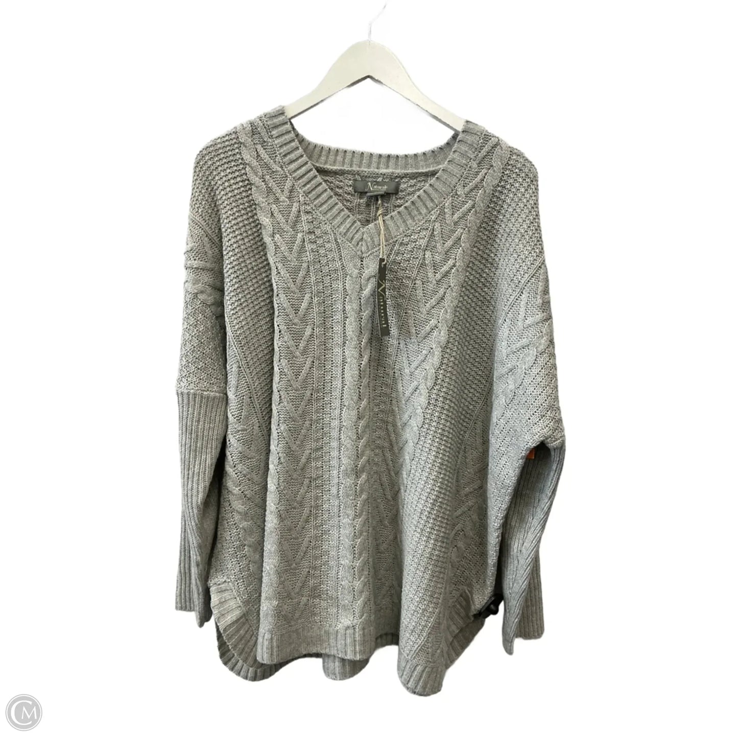Sweater By Natural Reflections In Grey, Size: Xl