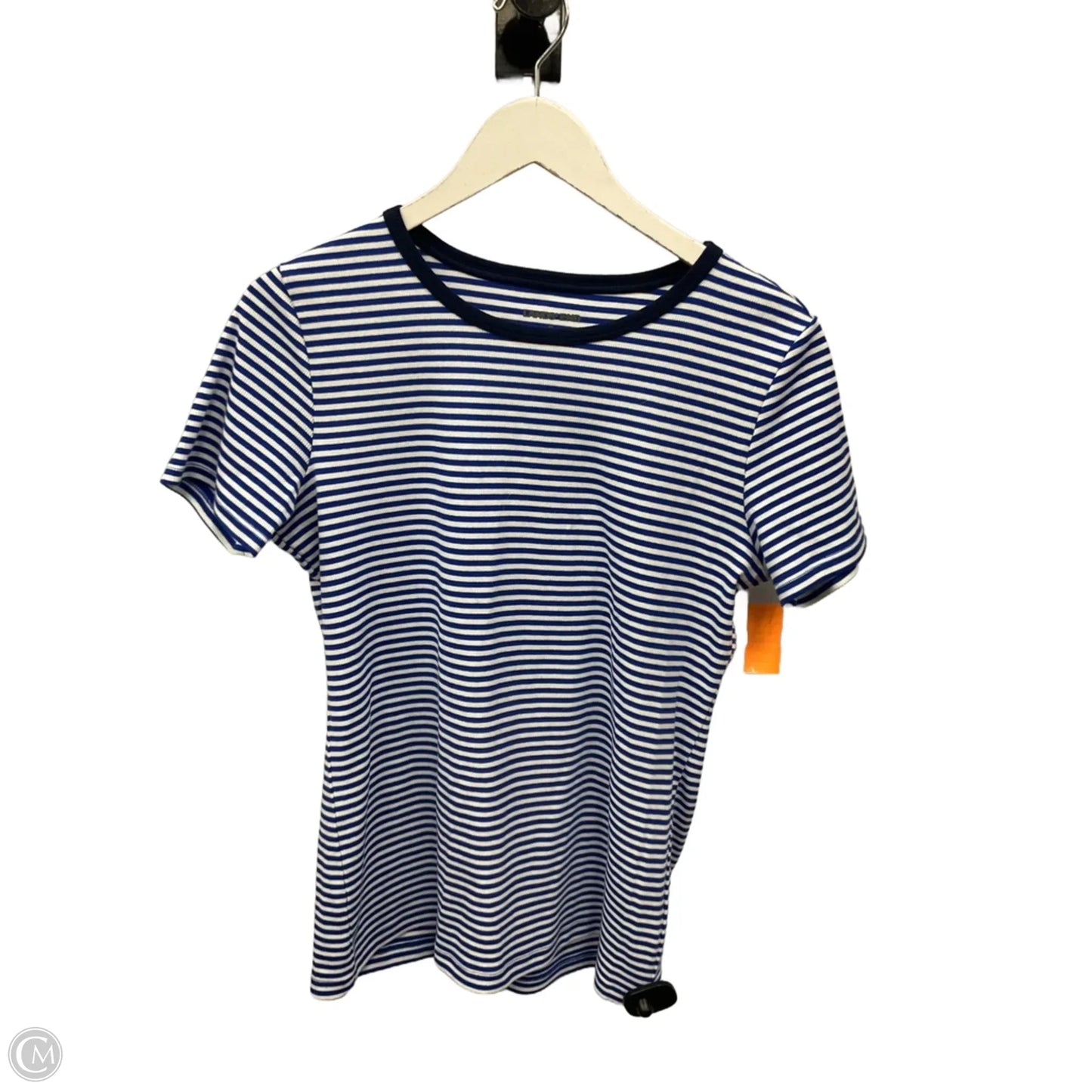 Top Short Sleeve By Lands End In Striped Pattern, Size: M