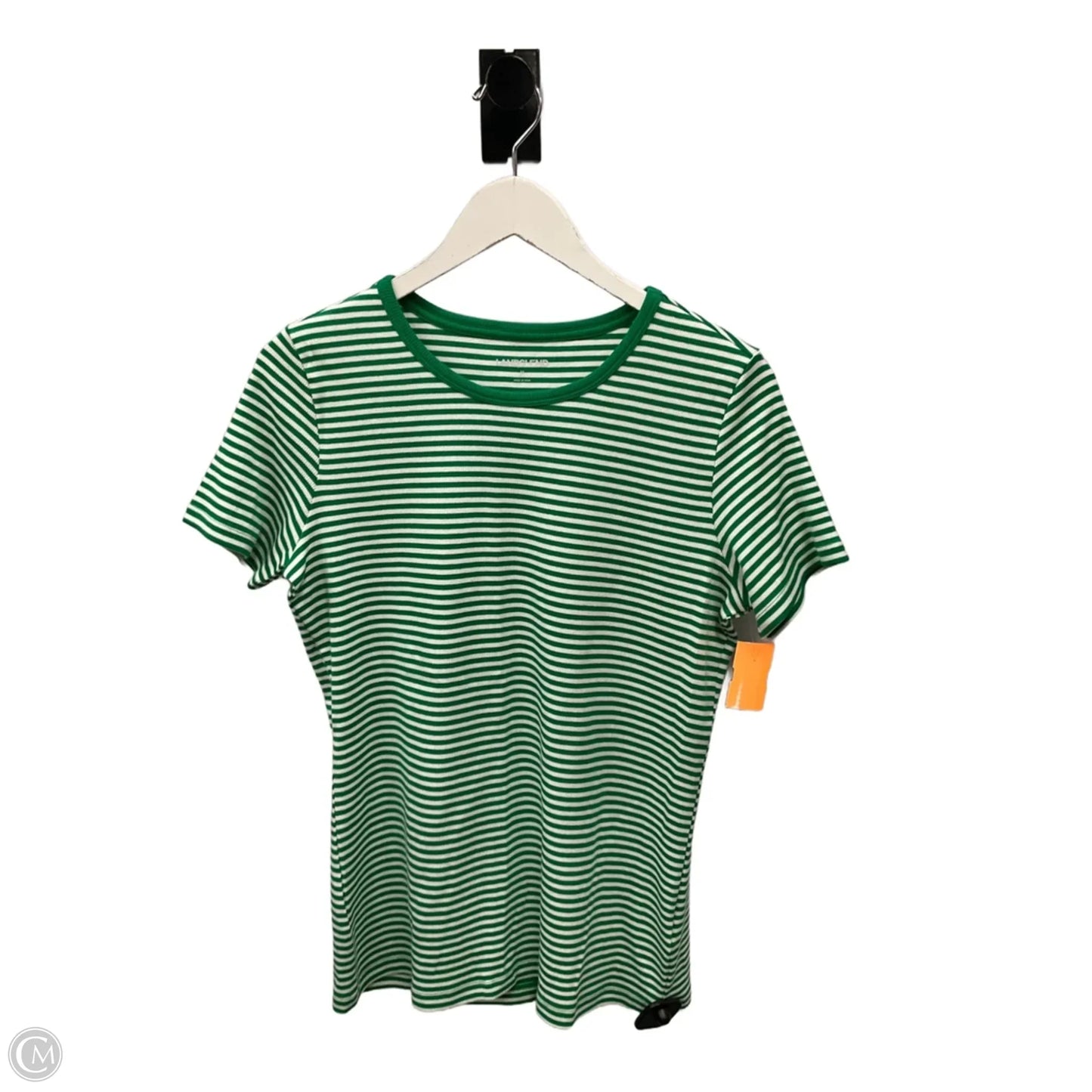 Top Short Sleeve By Lands End In Striped Pattern, Size: M