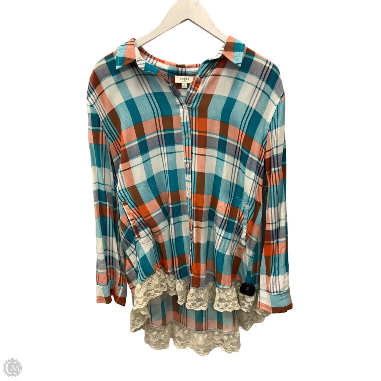 Top Long Sleeve By Umgee In Blue & Orange, Size: L