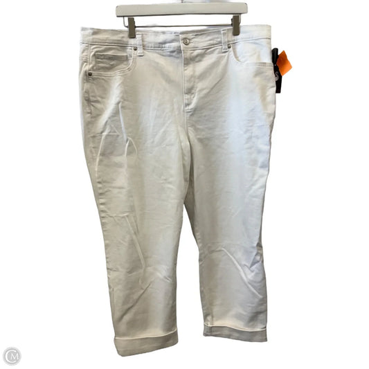 Jeans Straight By Gloria Vanderbilt In White, Size: 18