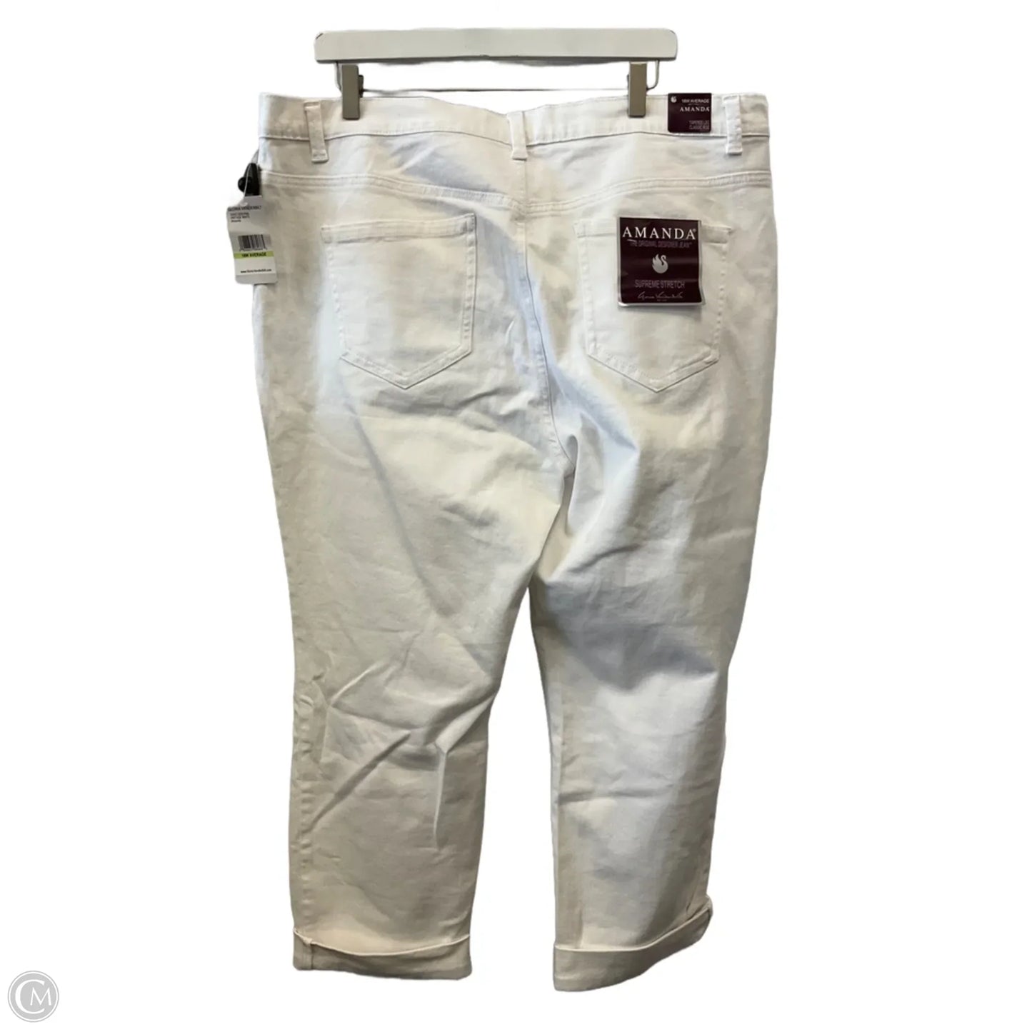 Jeans Straight By Gloria Vanderbilt In White, Size: 18