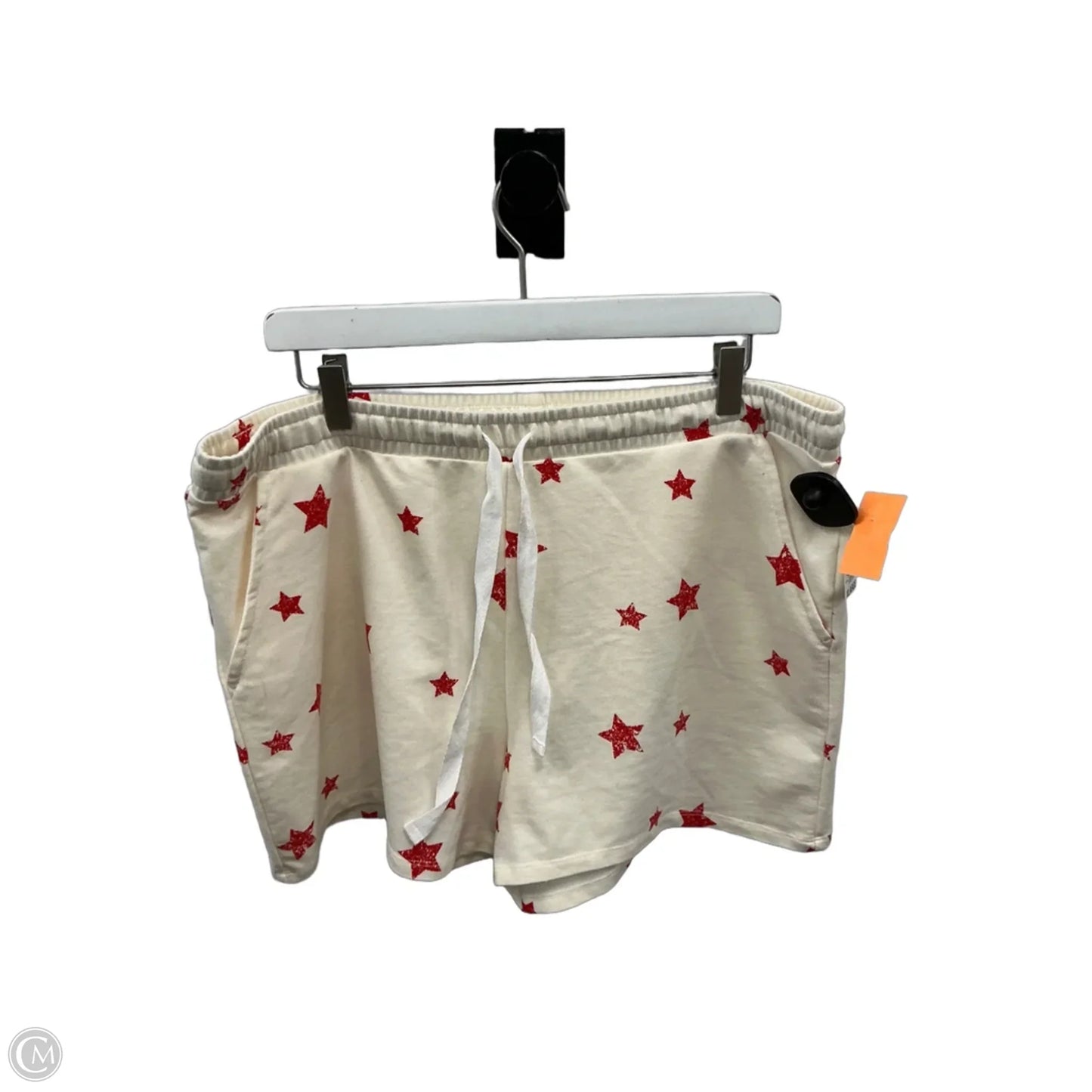 Athletic Shorts By Style And Company In Cream & Red, Size: Xl