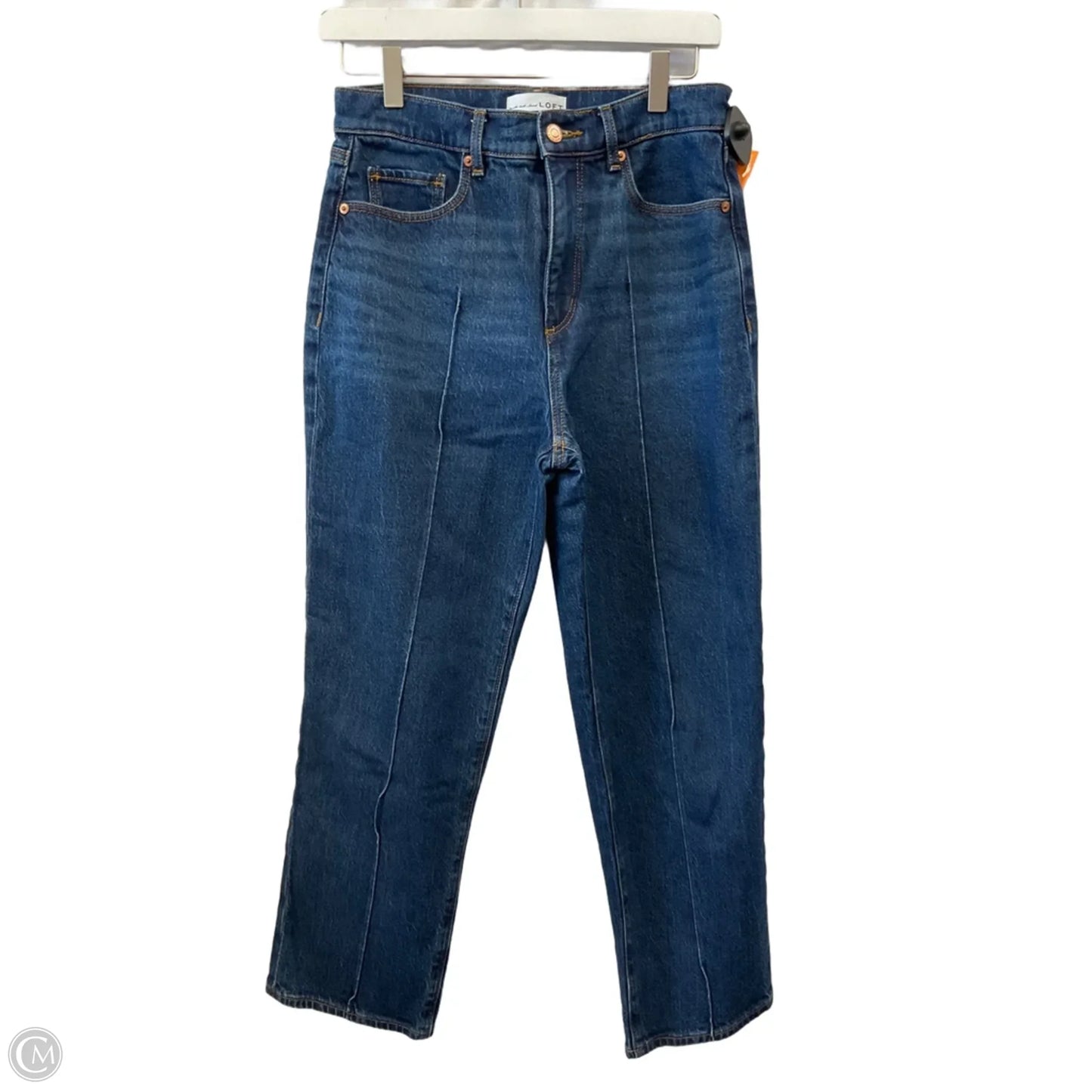 Jeans Straight By Loft In Blue Denim, Size: 4