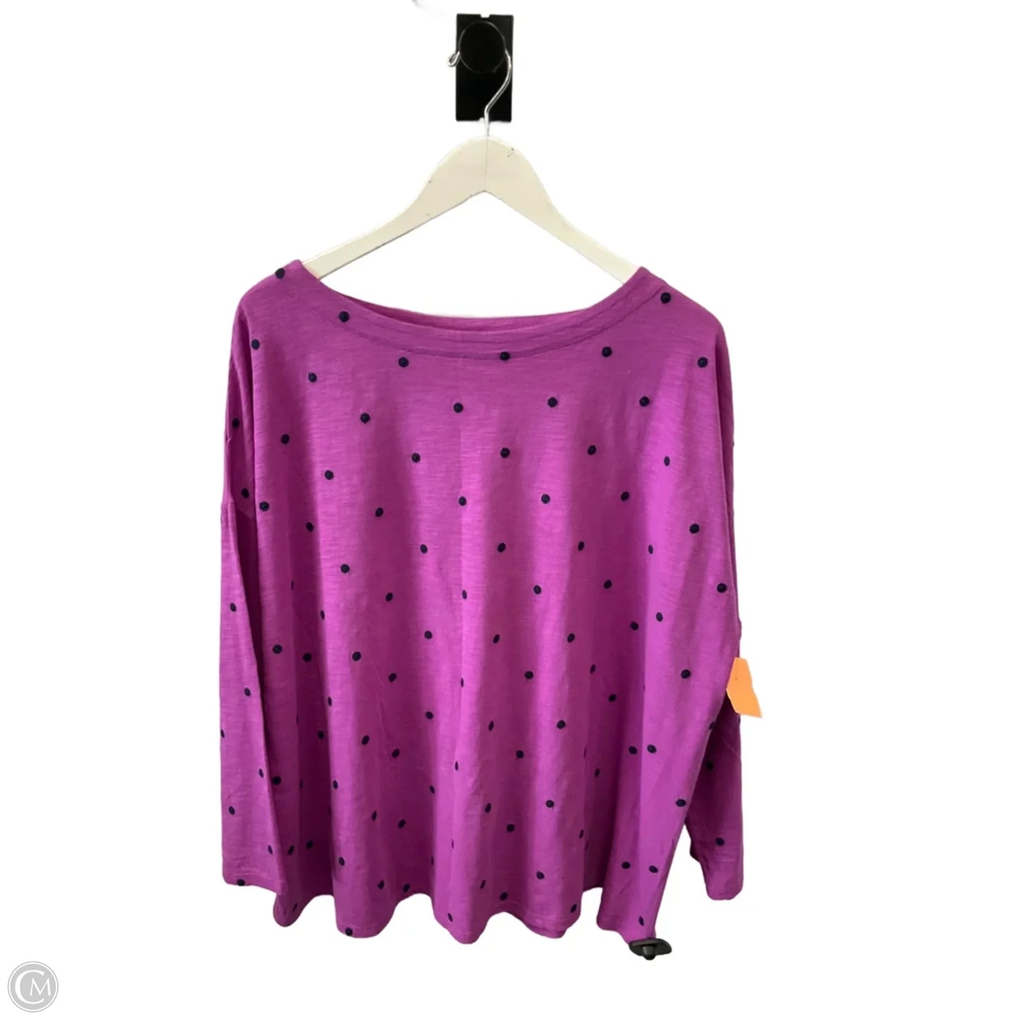 Top 3/4 Sleeve By J. Jill In Polkadot Pattern, Size: Xl