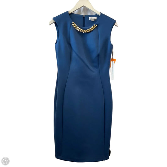 Dress Casual Short By Calvin Klein In Blue, Size: S