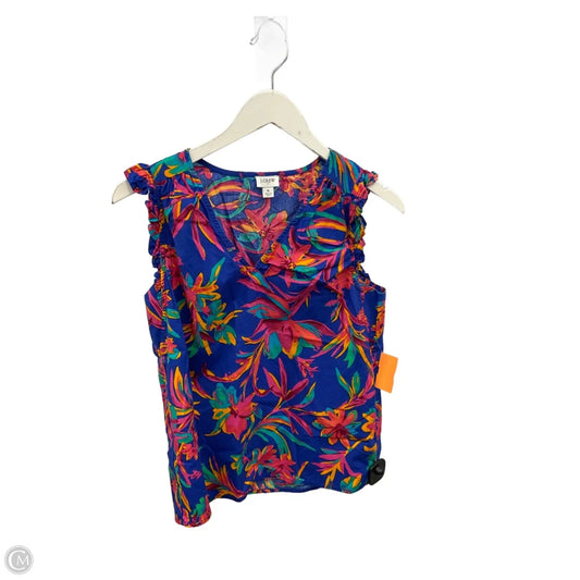 Top Sleeveless By J. Crew In Multi-colored, Size: S