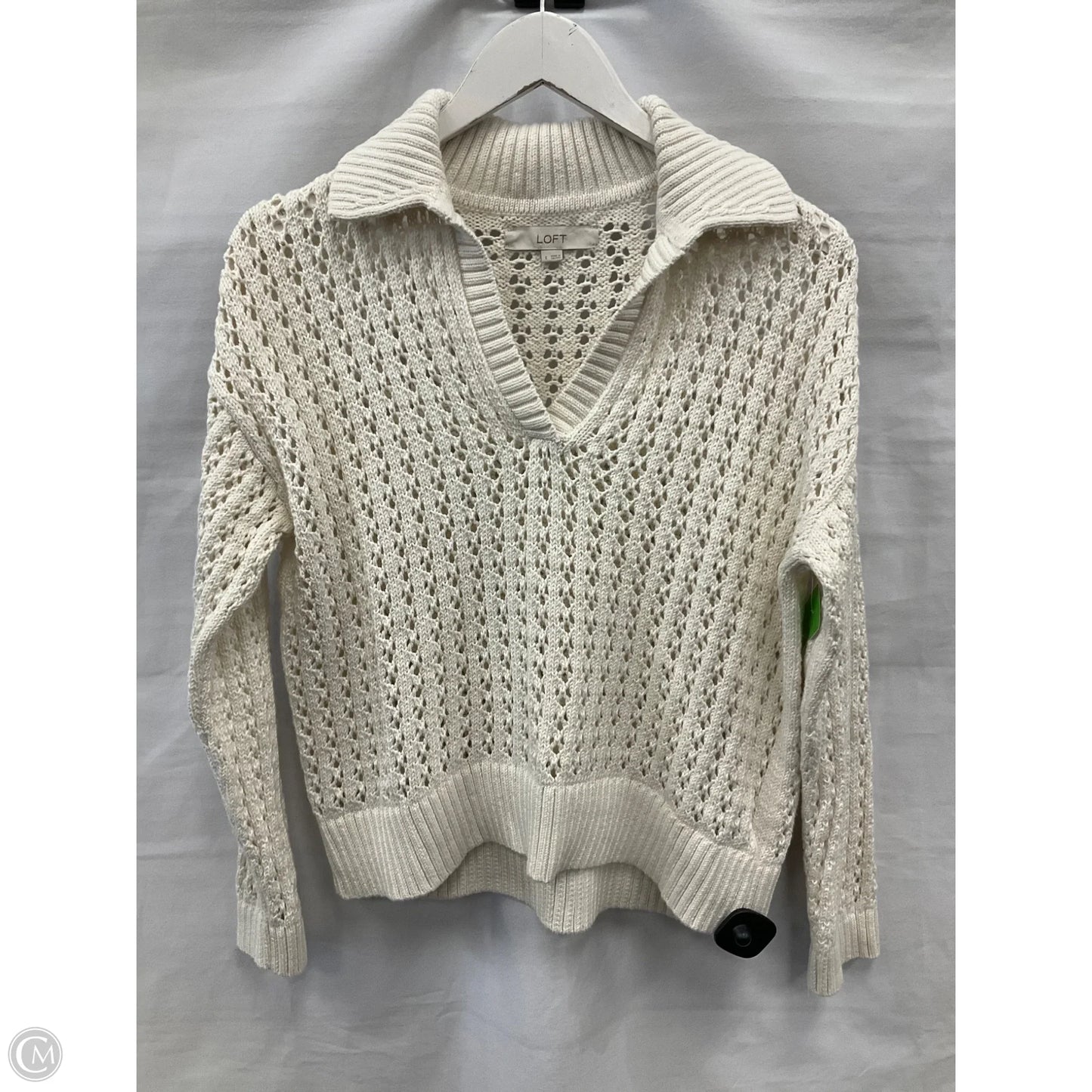 Sweater By Loft In Cream, Size: S