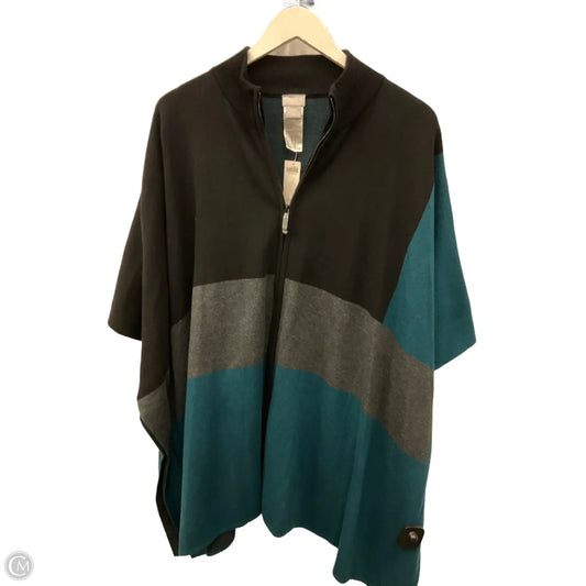 Shawl By Chicos In Black & Blue, Size: Osfm