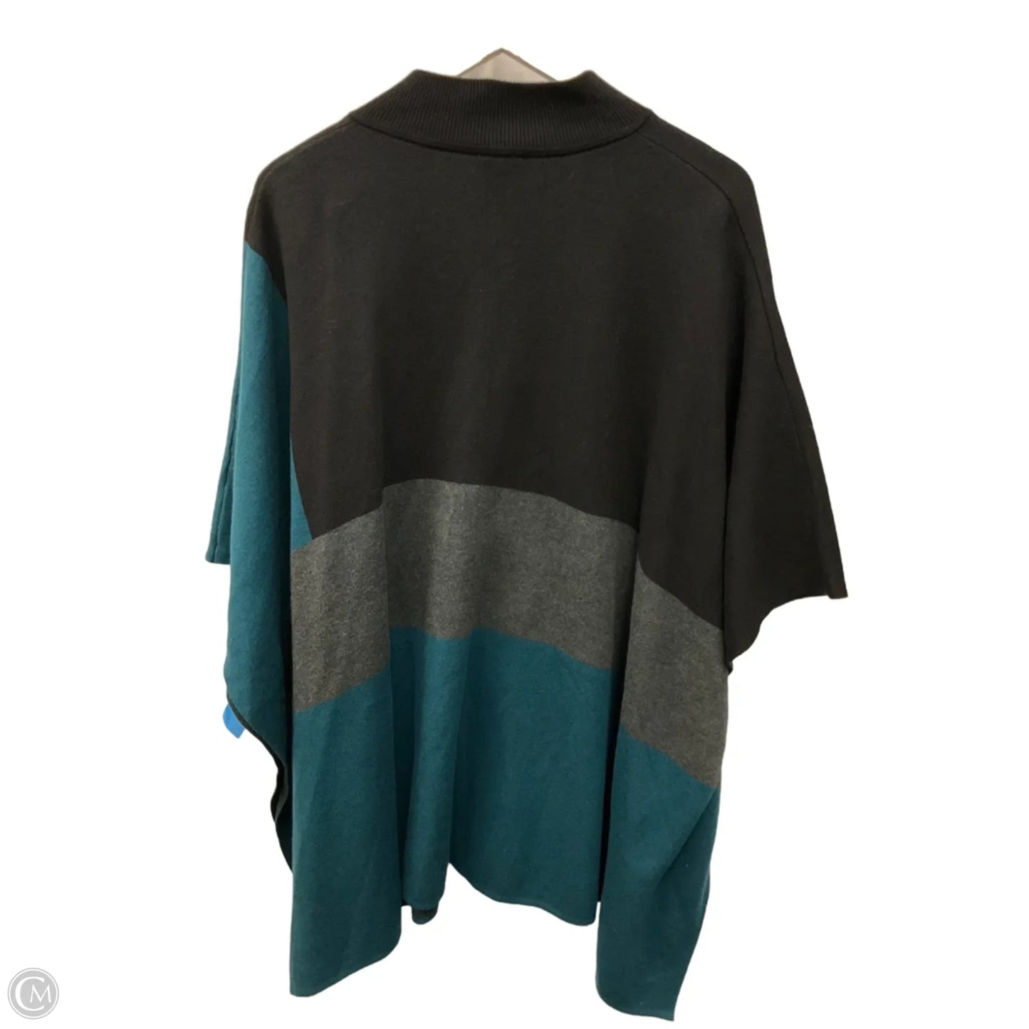 Shawl By Chicos In Black & Blue, Size: Osfm