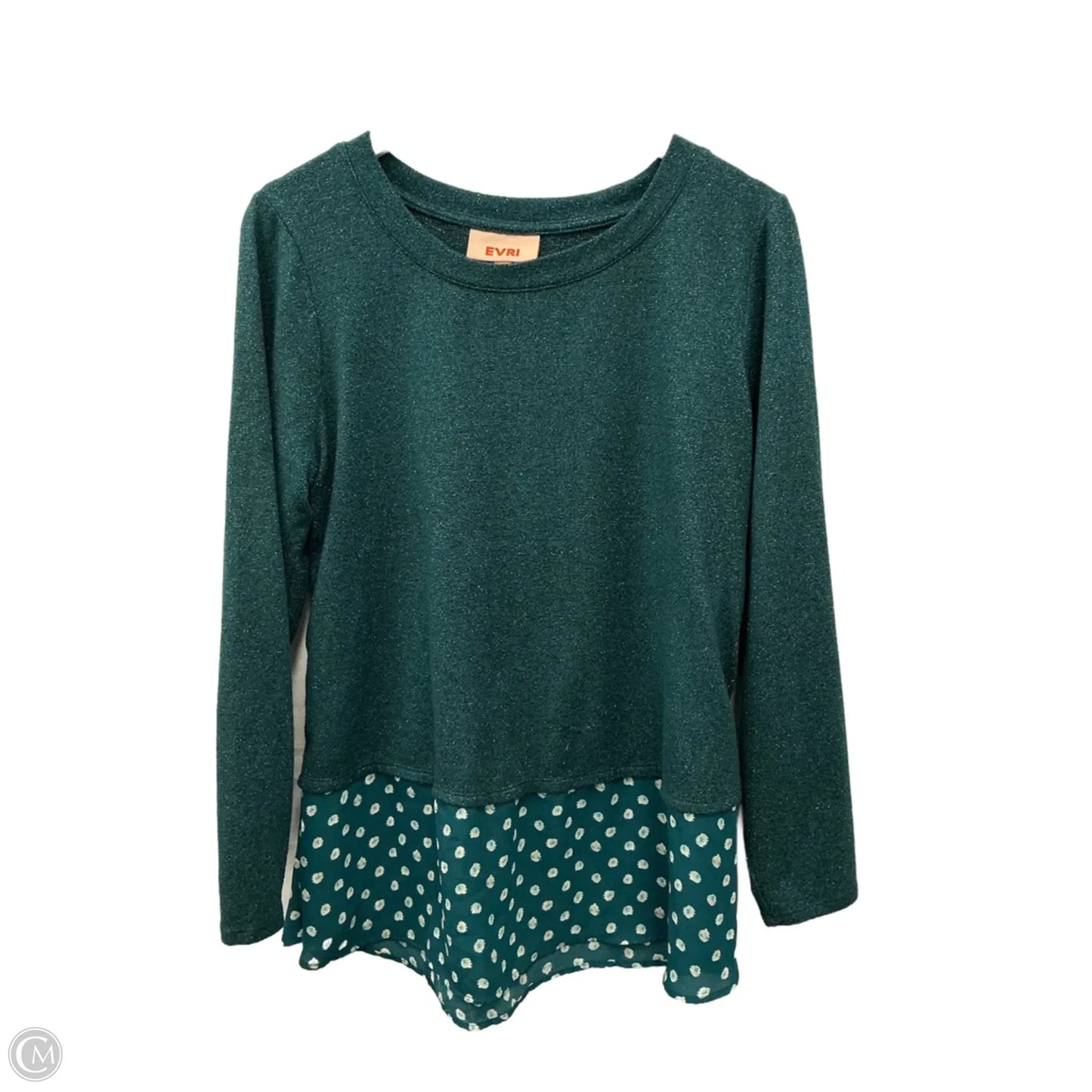 Top Long Sleeve By Evri In Green, Size: 1x