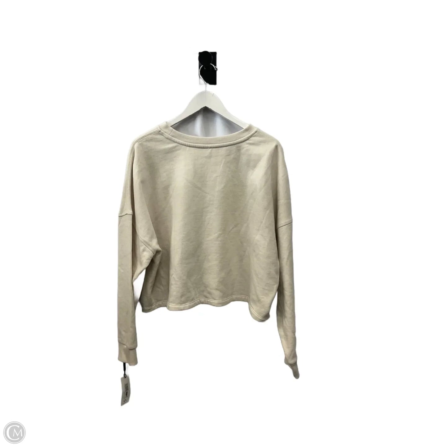 Top Long Sleeve By Calvin Klein In Cream, Size: Xxl