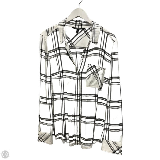 Top Long Sleeve By White House Black Market In Black & White, Size: Xl
