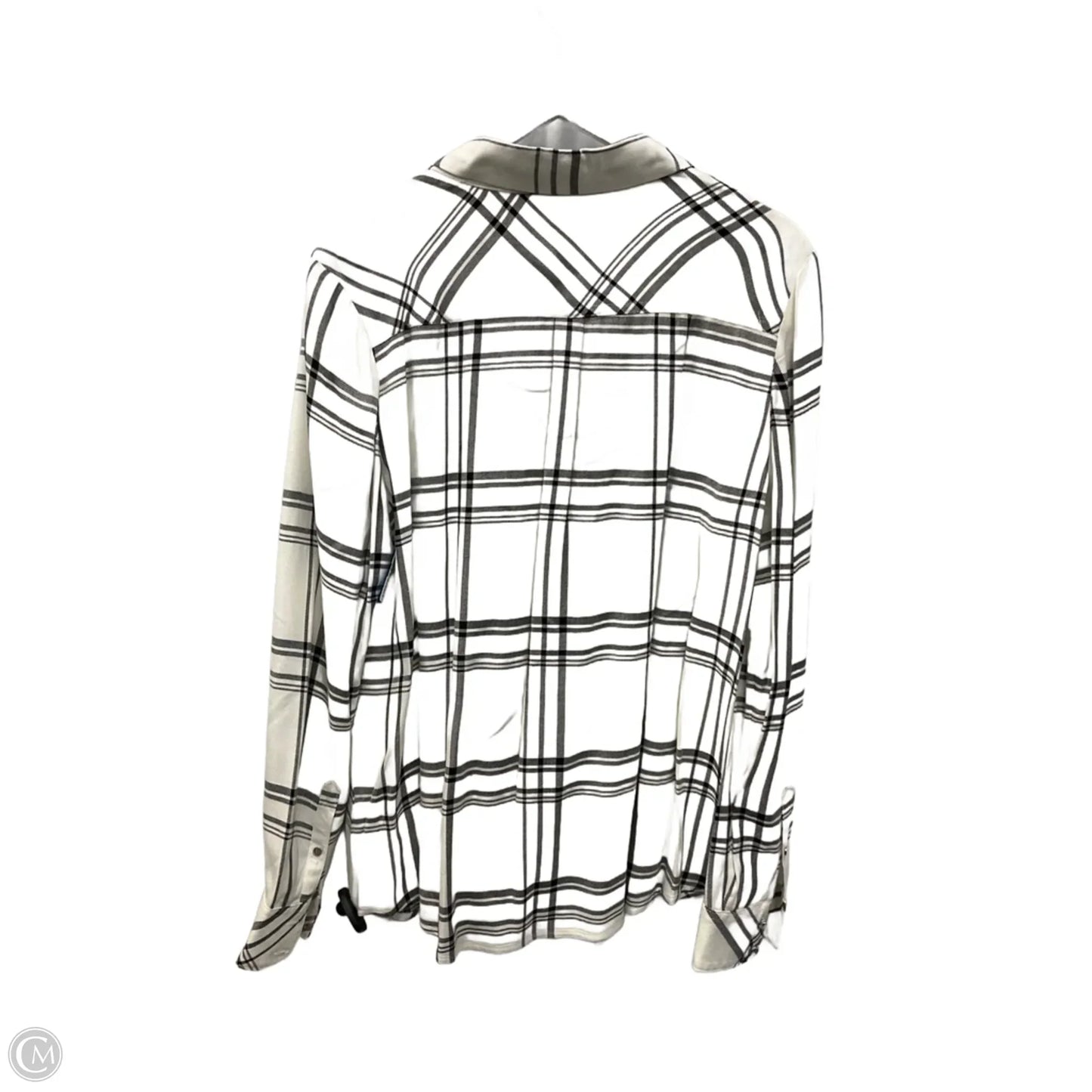 Top Long Sleeve By White House Black Market In Black & White, Size: Xl