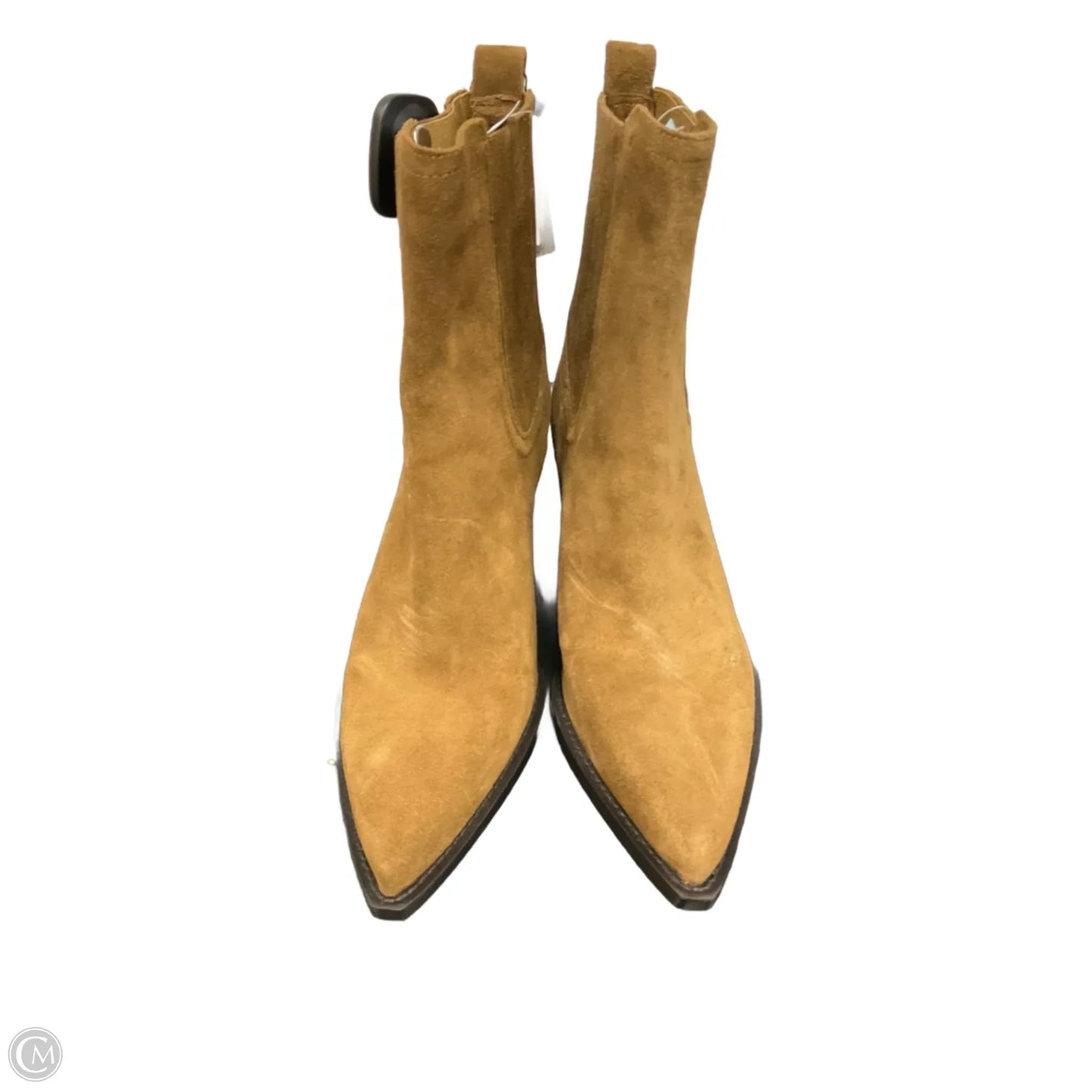 Boots Ankle Heels By Mng In Tan, Size: 9.5