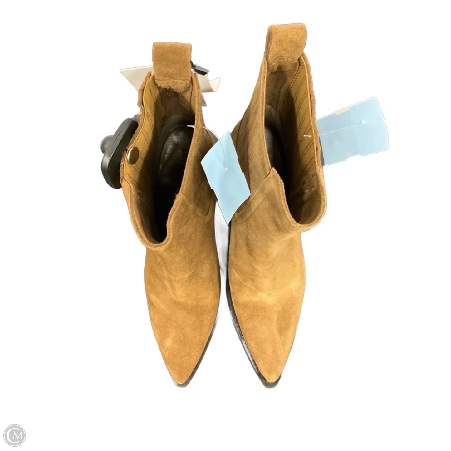 Boots Ankle Heels By Mng In Tan, Size: 9.5