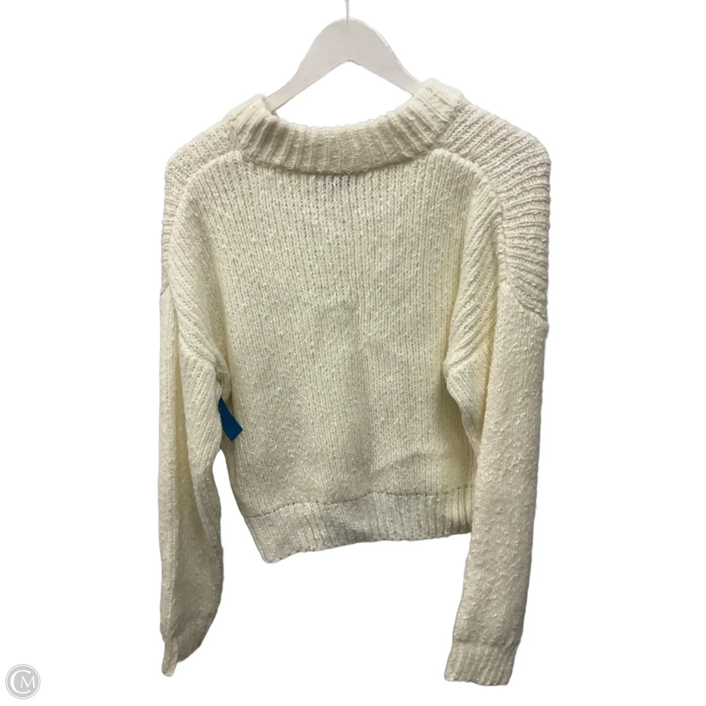 Sweater Cardigan By Lush In Cream, Size: M