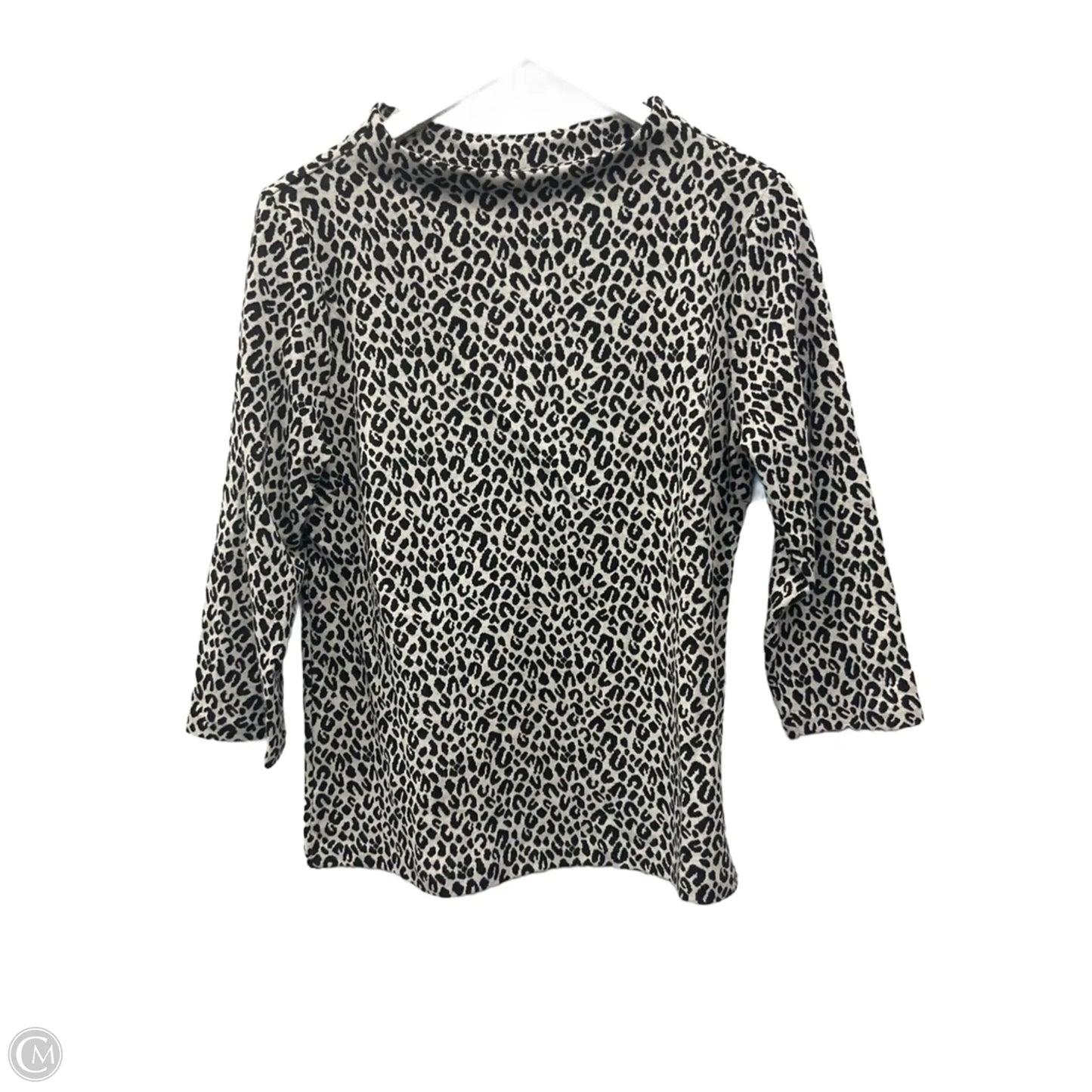 Top 3/4 Sleeve By Talbots In Animal Print, Size: M
