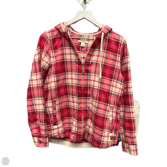 Athletic Jacket By L.l. Bean In Cream & Red, Size: S