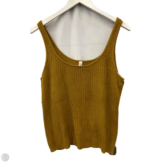 Top Sleeveless By Clothes Mentor In Gold, Size: L