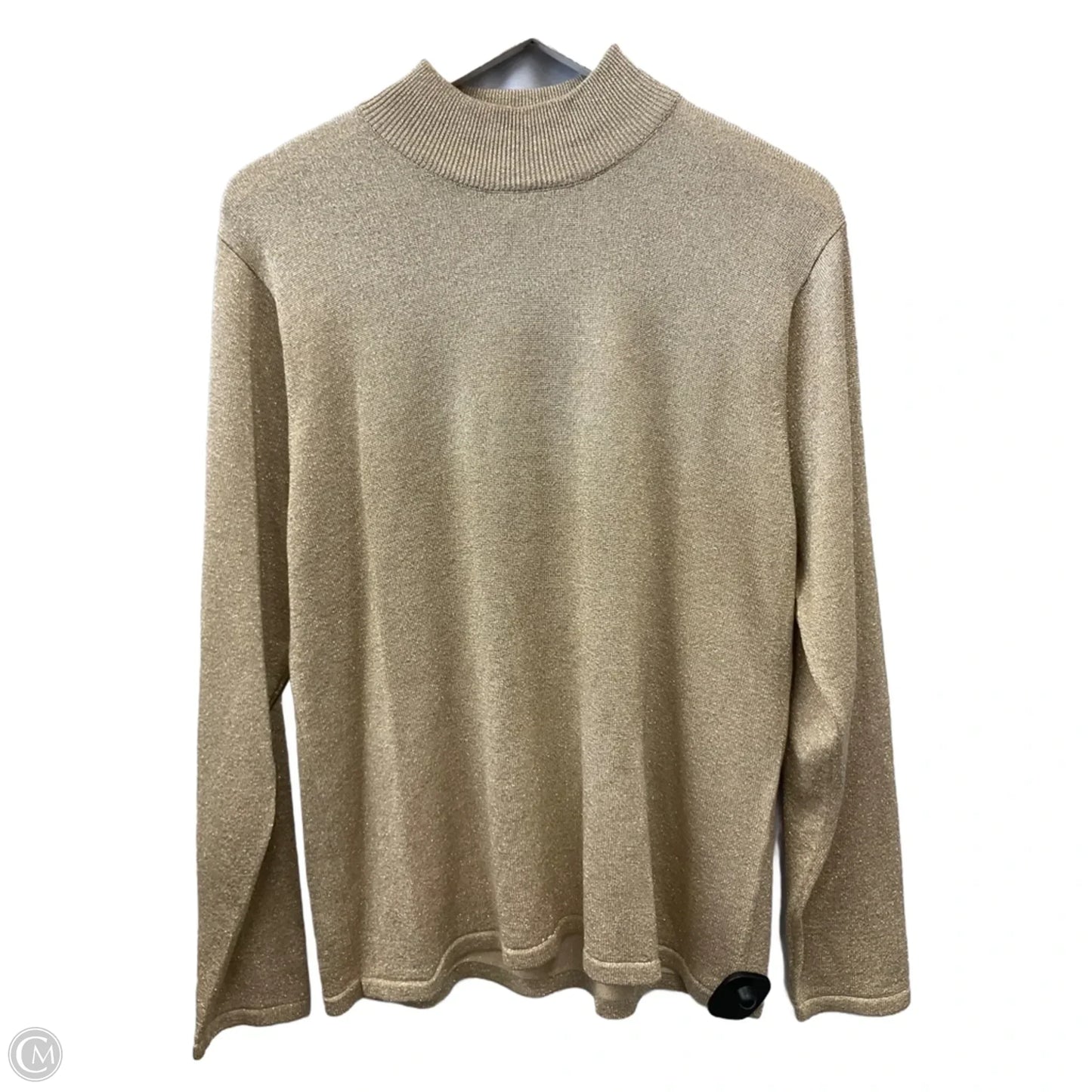 Top Long Sleeve By Talbots In Gold, Size: L