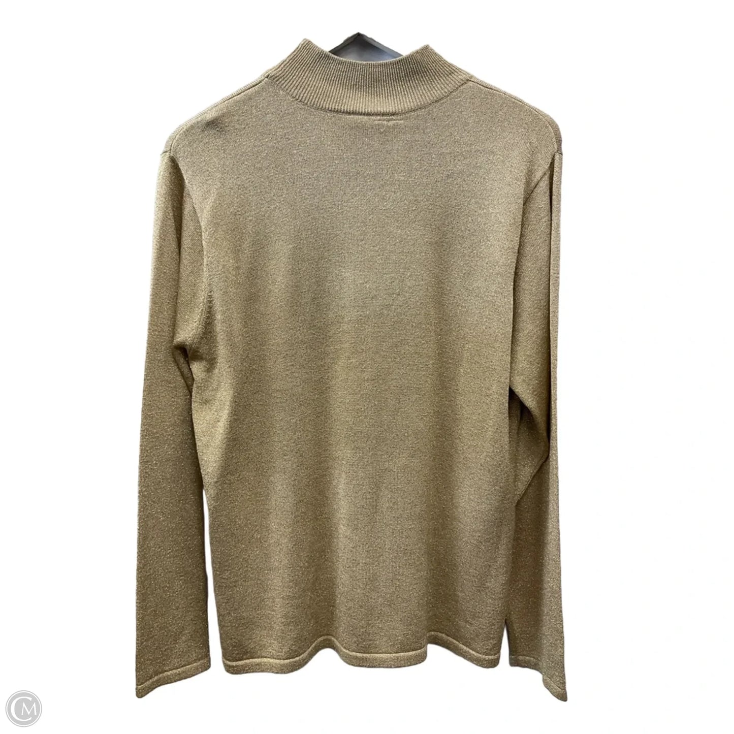 Top Long Sleeve By Talbots In Gold, Size: L
