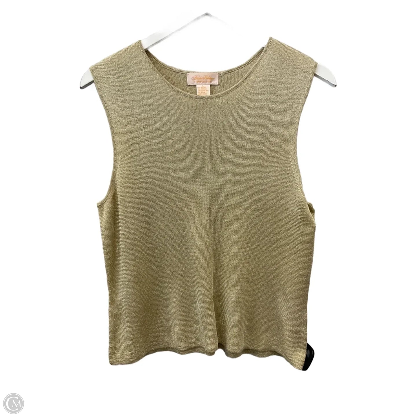 Top Sleeveless By Brooks Brothers In Gold, Size: L