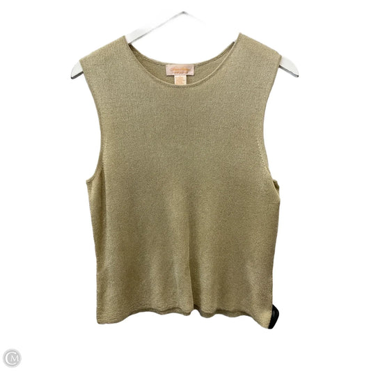 Top Sleeveless By Brooks Brothers In Gold, Size: L