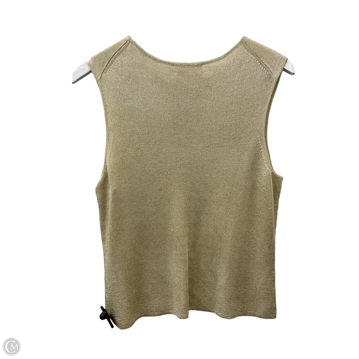 Top Sleeveless By Brooks Brothers In Gold, Size: L