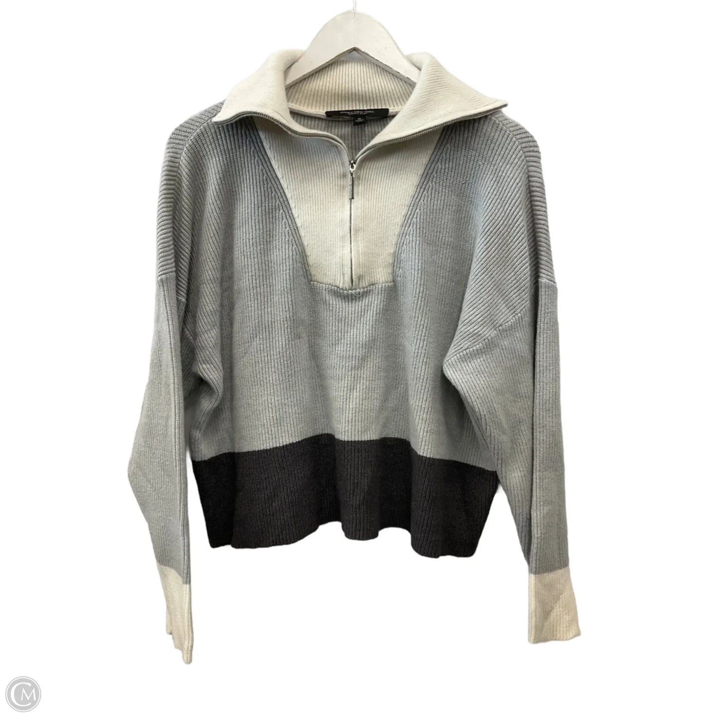 Sweatshirt Collar By Marc New York In Grey, Size: Xl