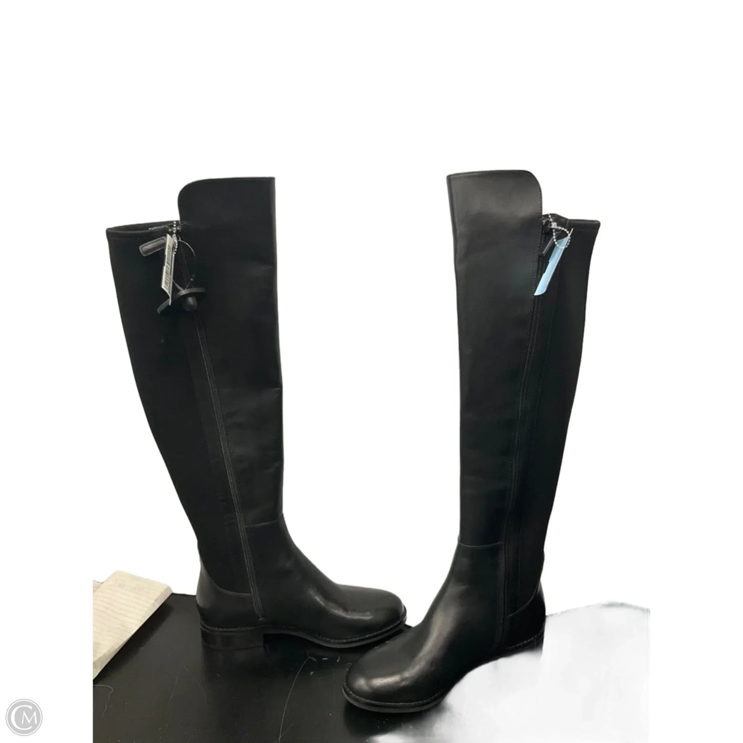 Boots Knee Flats By Cole-haan In Black, Size: 6.5