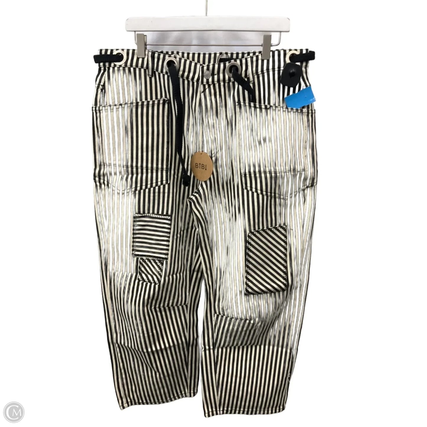 Jeans Cropped By Bibi In Striped Pattern, Size: 12