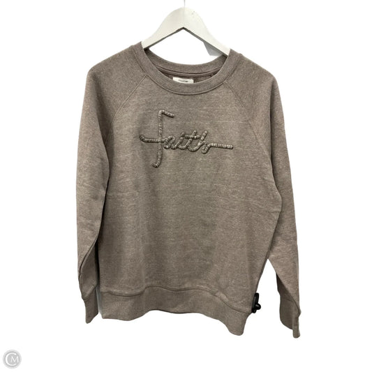 Sweatshirt Crewneck By Maurices In Taupe, Size: S