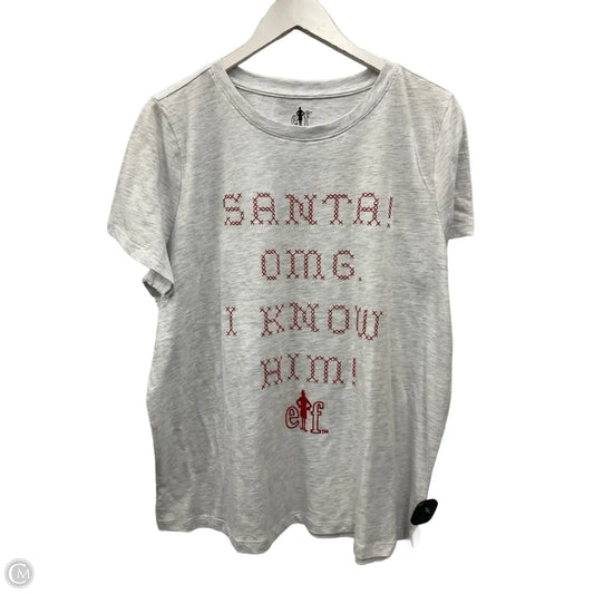 Top Short Sleeve By Clothes Mentor In Grey, Size: L