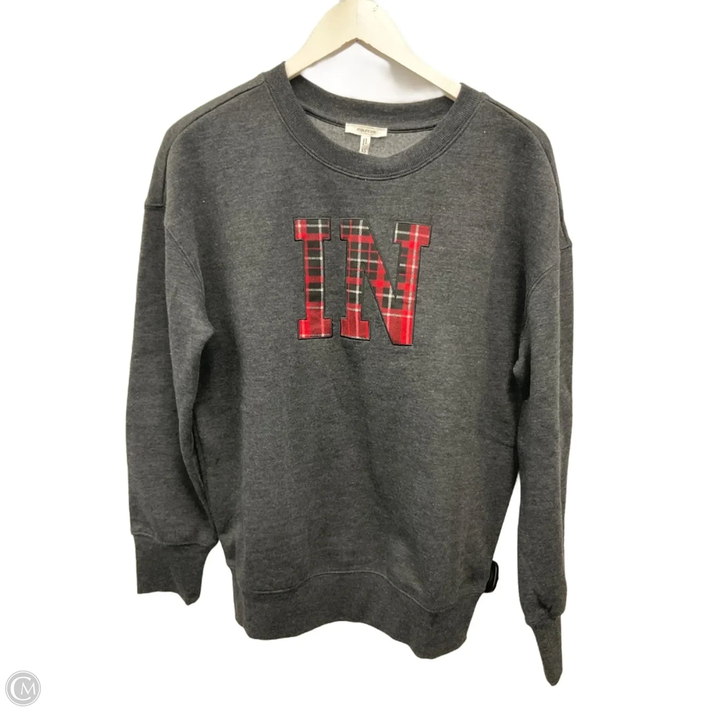 Sweatshirt Crewneck By Maurices In Grey, Size: Xs
