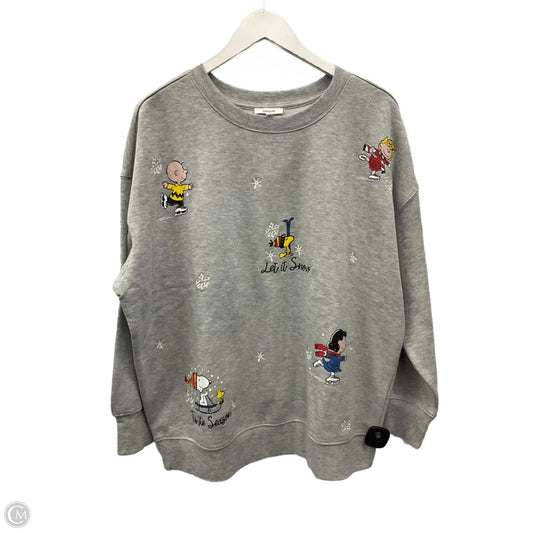 Sweatshirt Crewneck By Maurices In Grey, Size: L