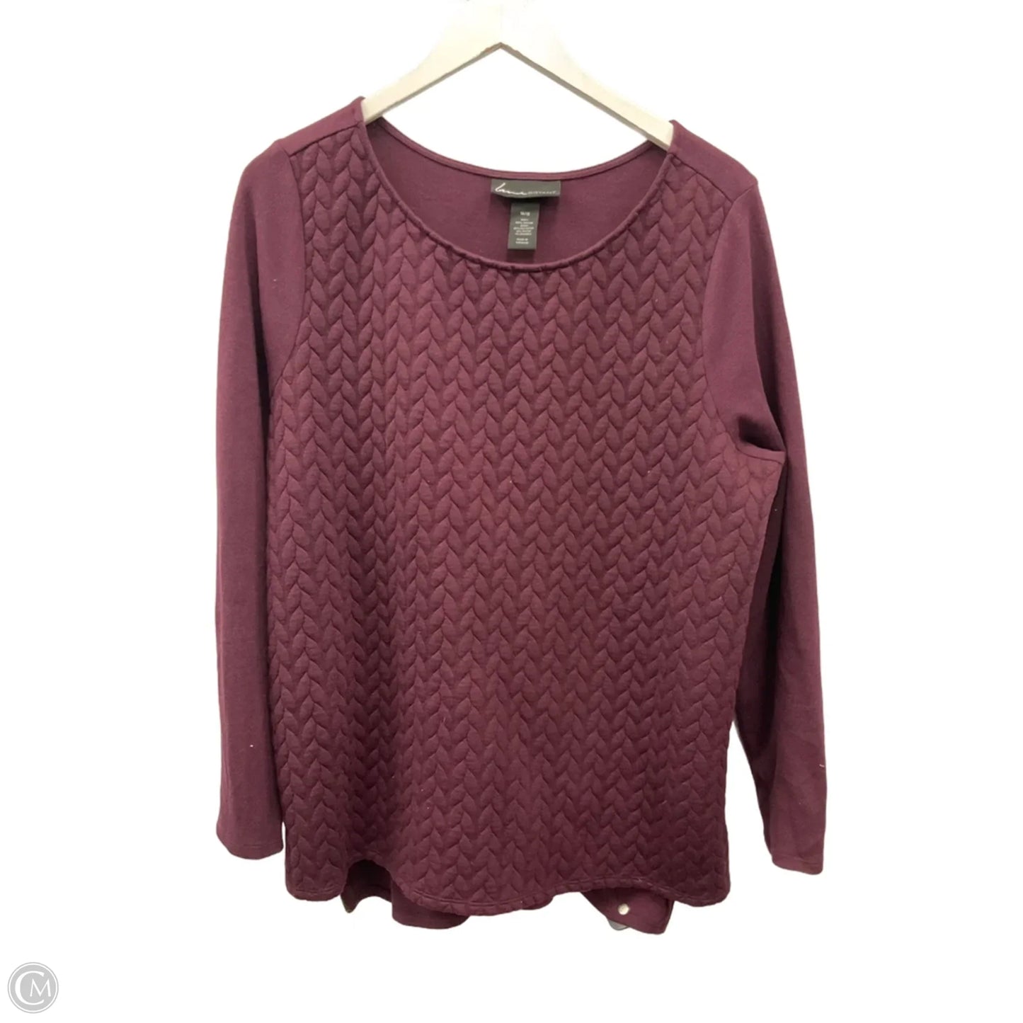 Top Long Sleeve By Lane Bryant In Maroon, Size: L