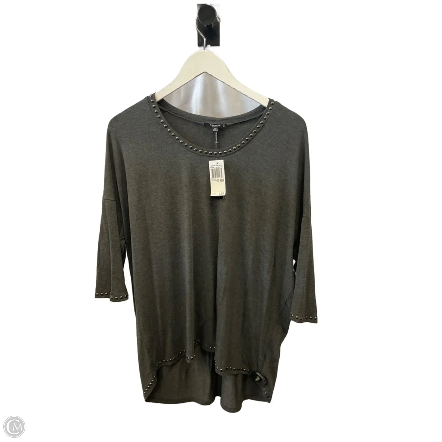 Top 3/4 Sleeve By Premise In Grey, Size: Xl