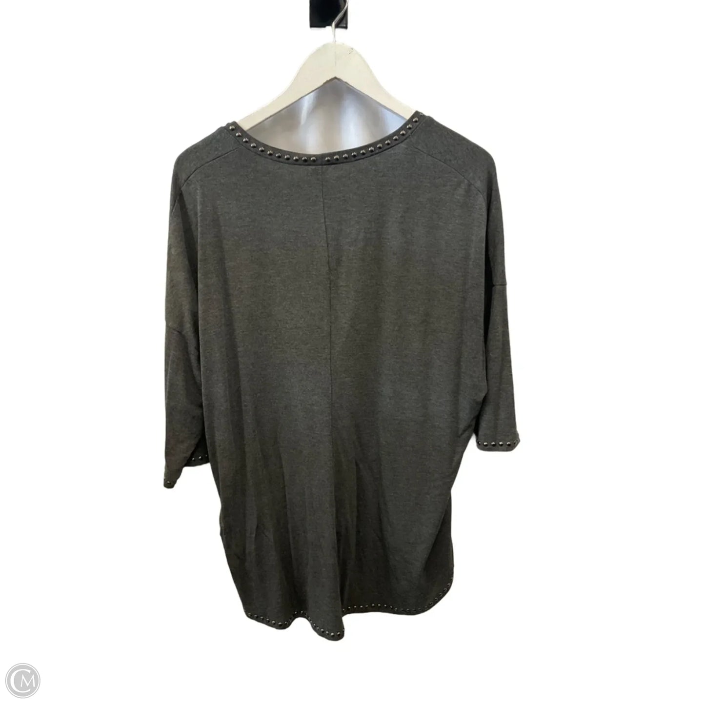 Top 3/4 Sleeve By Premise In Grey, Size: Xl
