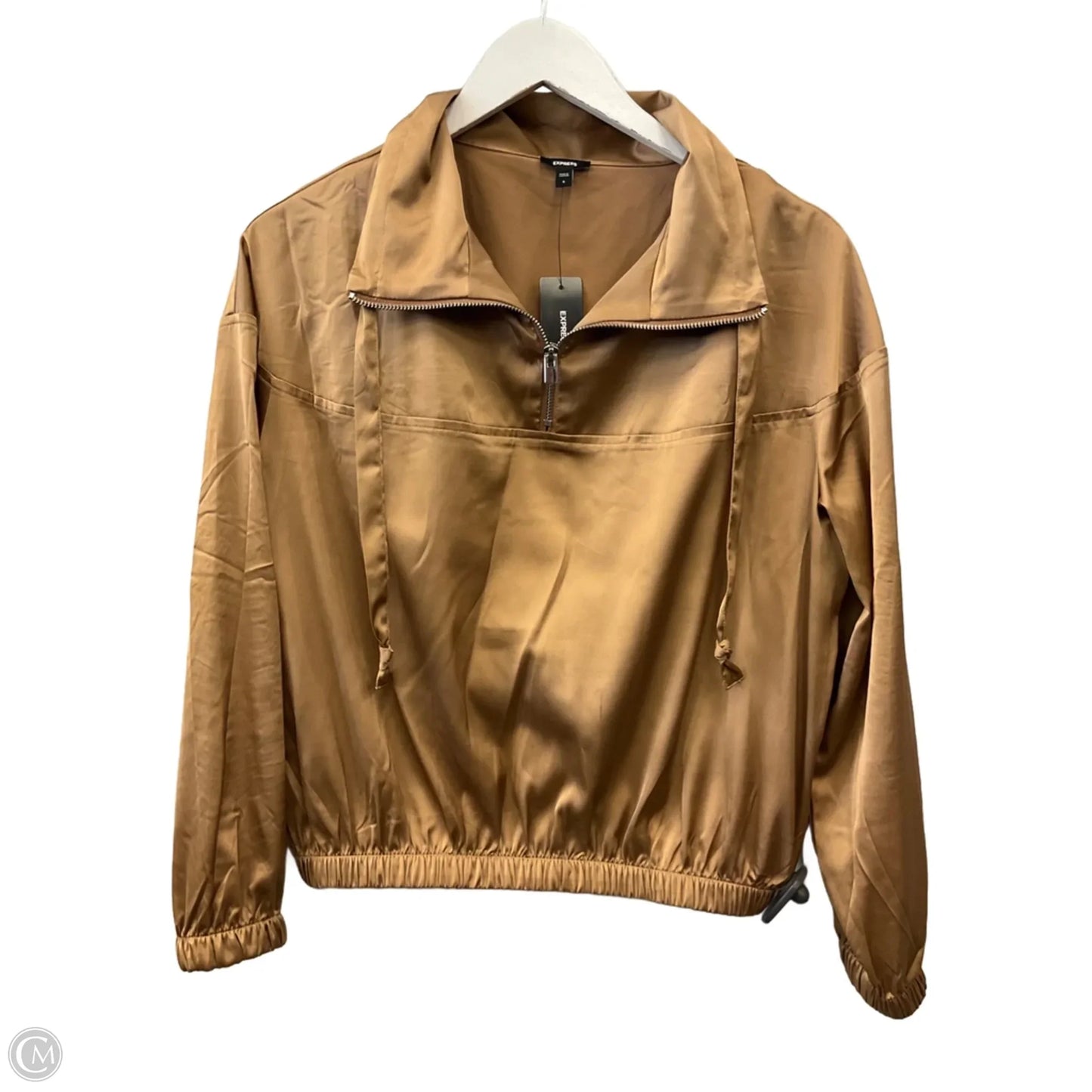 Top Long Sleeve By Express In Gold, Size: S