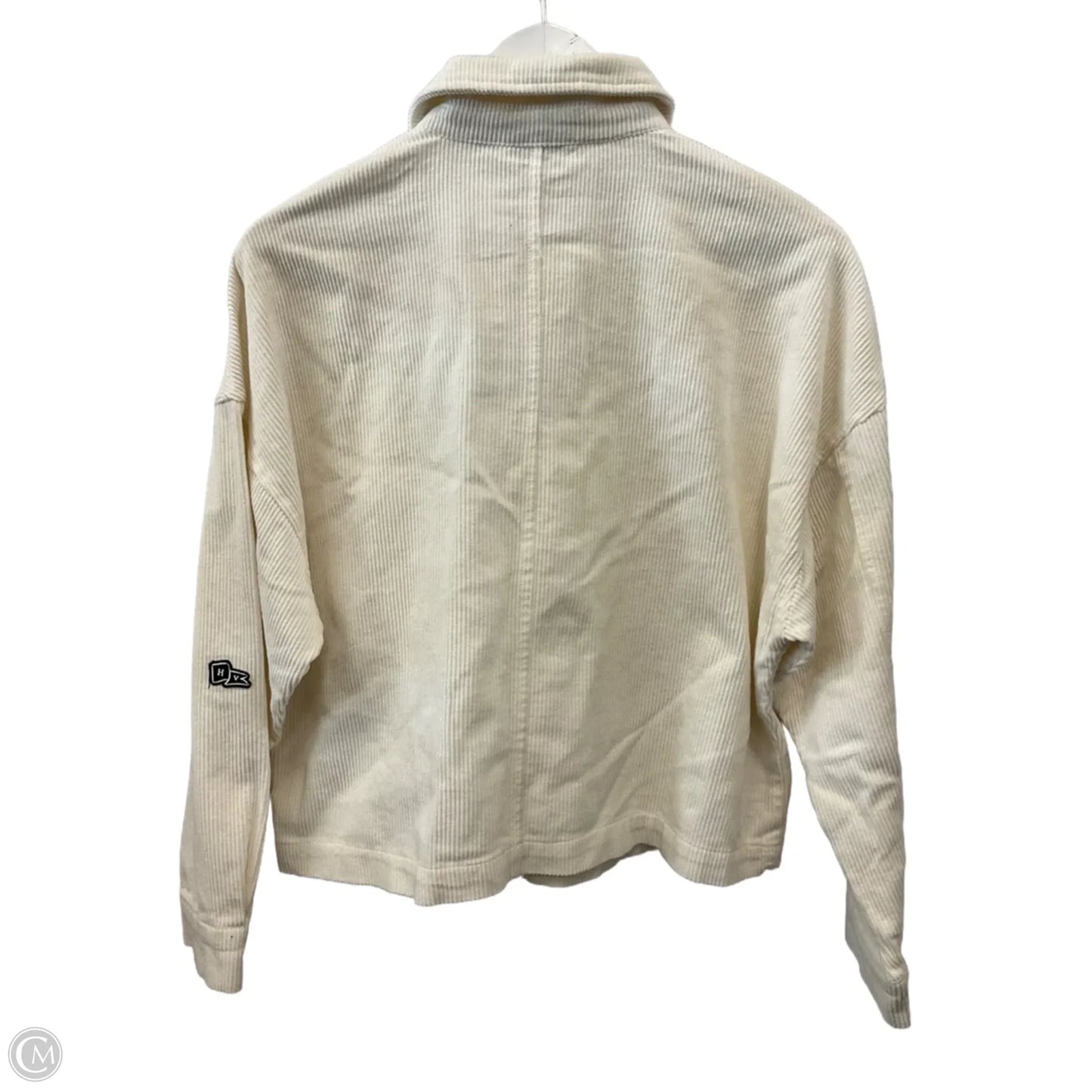 Jacket Shirt By Clothes Mentor In Cream, Size: S