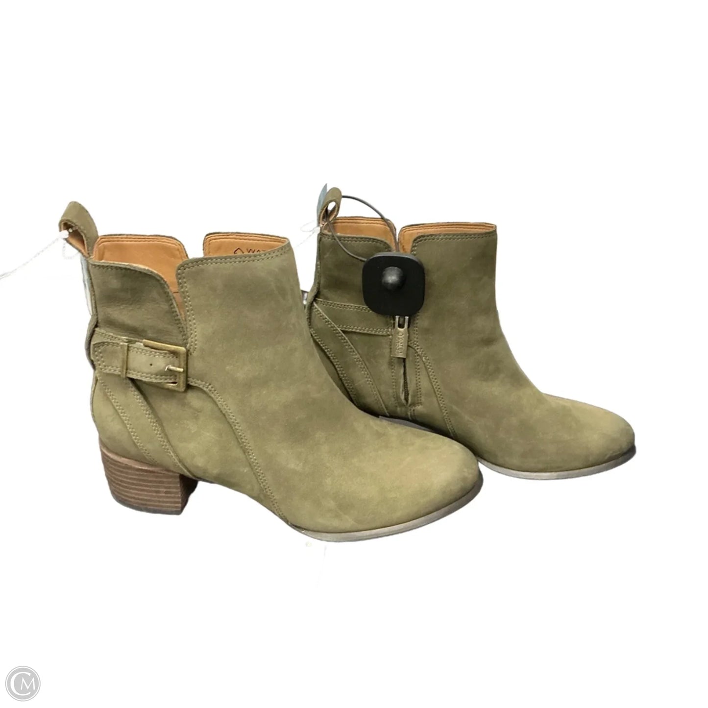 Boots Ankle Heels By Vionic In Green, Size: 8