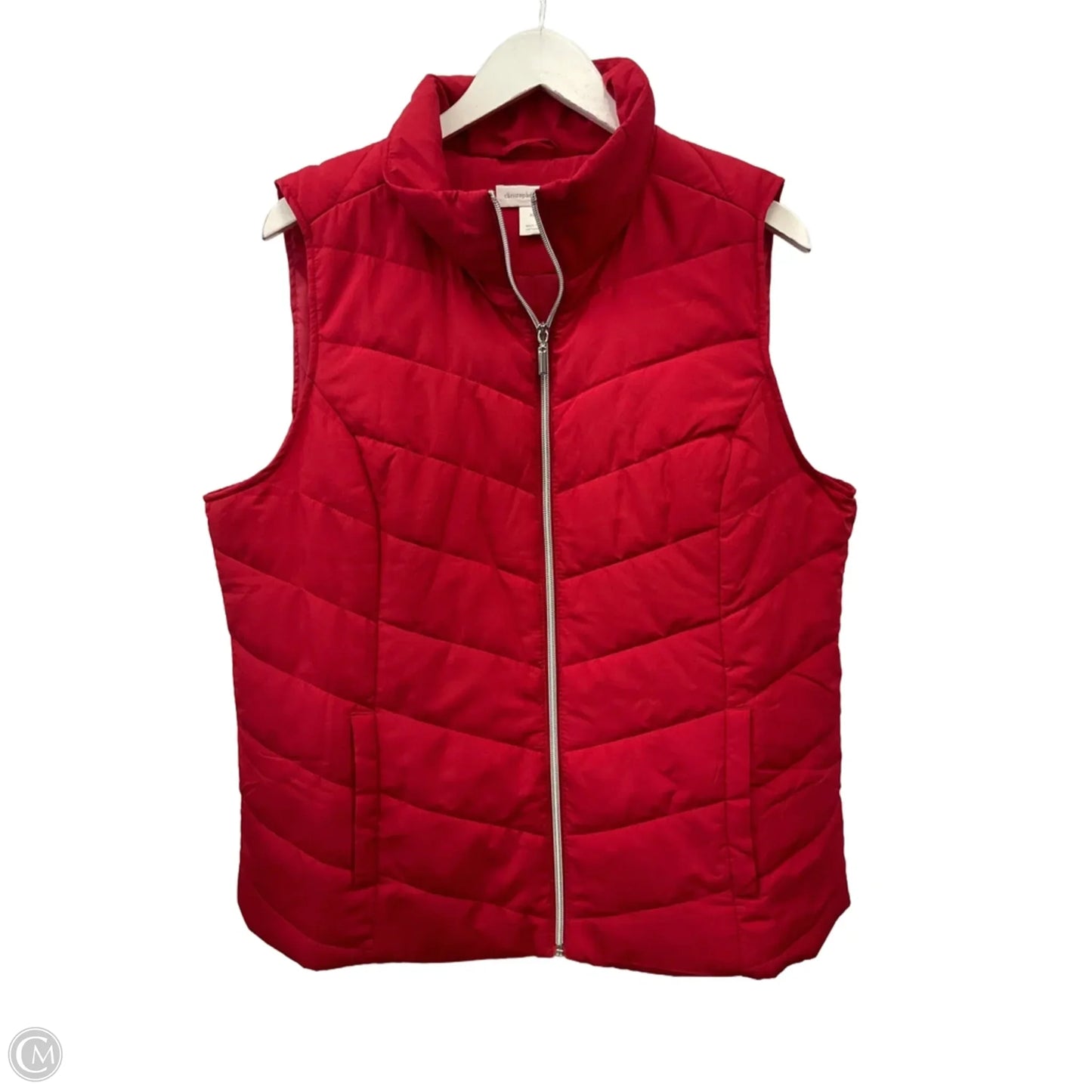 Vest Puffer & Quilted By Christopher And Banks In Red, Size: Xl